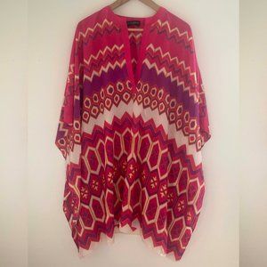 NWOT Geo Print Caftan Tunic Dress